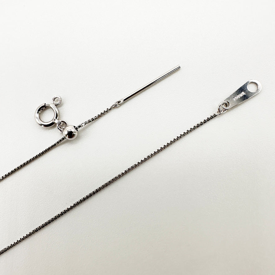 K18WG❗️ 0.6 ベネチアン 45cm スライドピン ネックレス