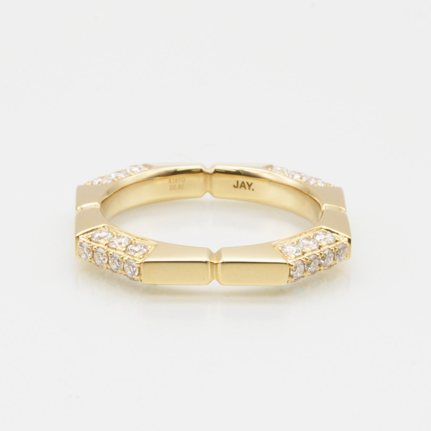 La place V_Diamond Half Pave Ring [K18 D 0.8ctUP] 8号~20号