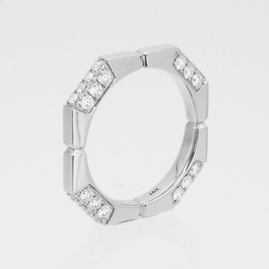 La place V_Diamond Half Pave Ring [Pt950 D 0.8ctUP ] 8号~20号