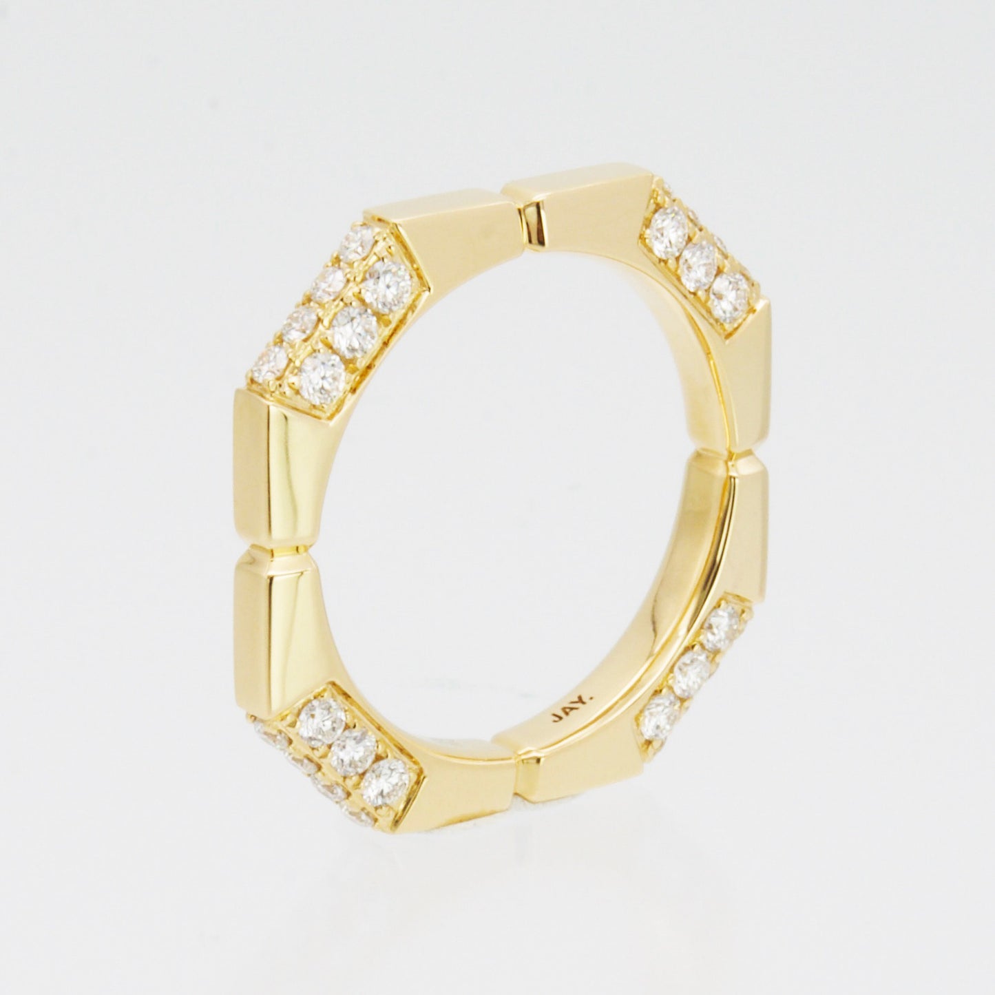 La place V_Diamond Half Pave Ring [K18 D 0.8ctUP] 8号~20号