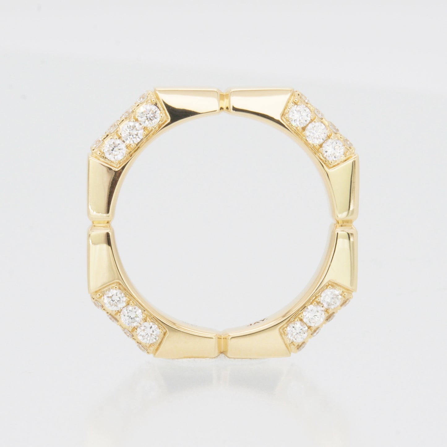 La place V_Diamond Half Pave Ring [K18 D 0.8ctUP] 8号~20号